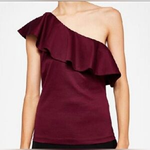 Ted Baker Bardot One Shoulder Ruffle Top Ted Size 5/US 12